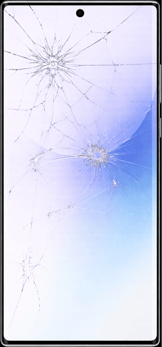 깨진 스마트폰 스크린